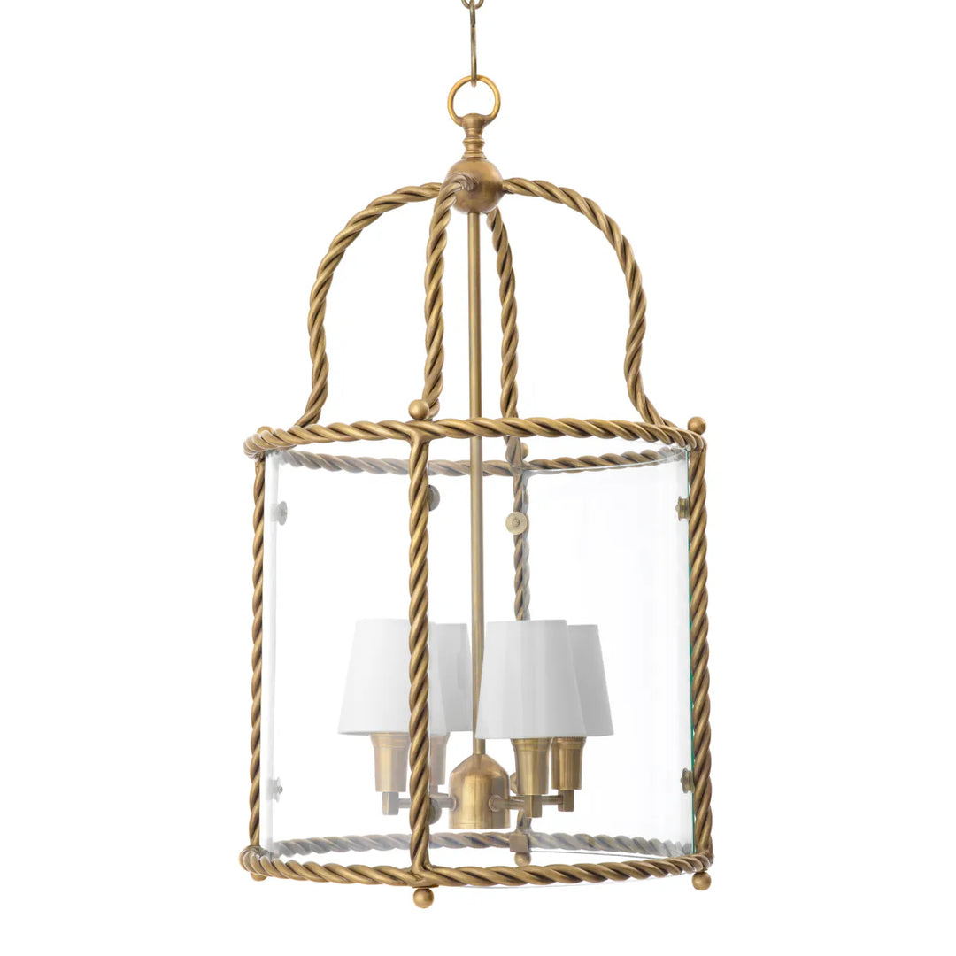 Pendant Preston vintage brass finish incl white shades New Collection - January 2026 Eichholtz