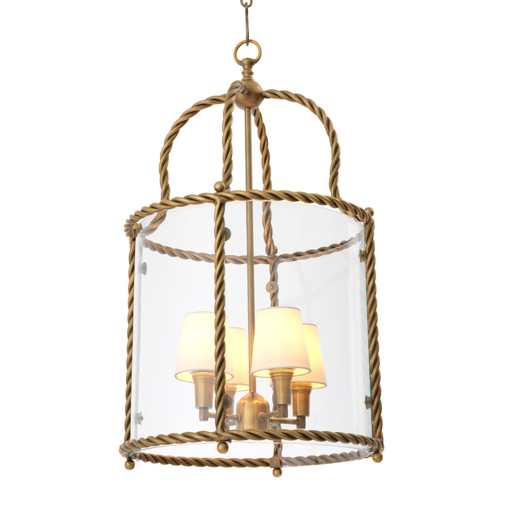 Pendant Preston vintage brass finish incl white shades New Collection - January 2026 Eichholtz