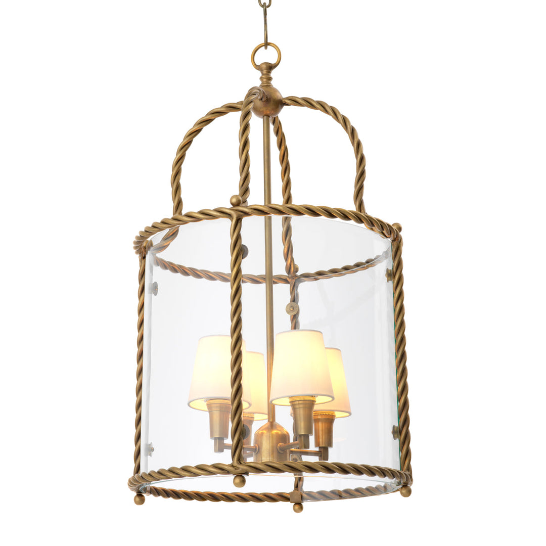 Pendant Preston vintage brass finish incl white shades New Collection - January 2026 Eichholtz