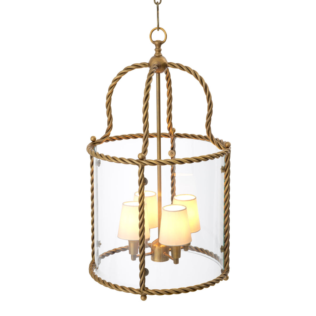 Pendant Preston vintage brass finish incl white shades New Collection - January 2026 Eichholtz