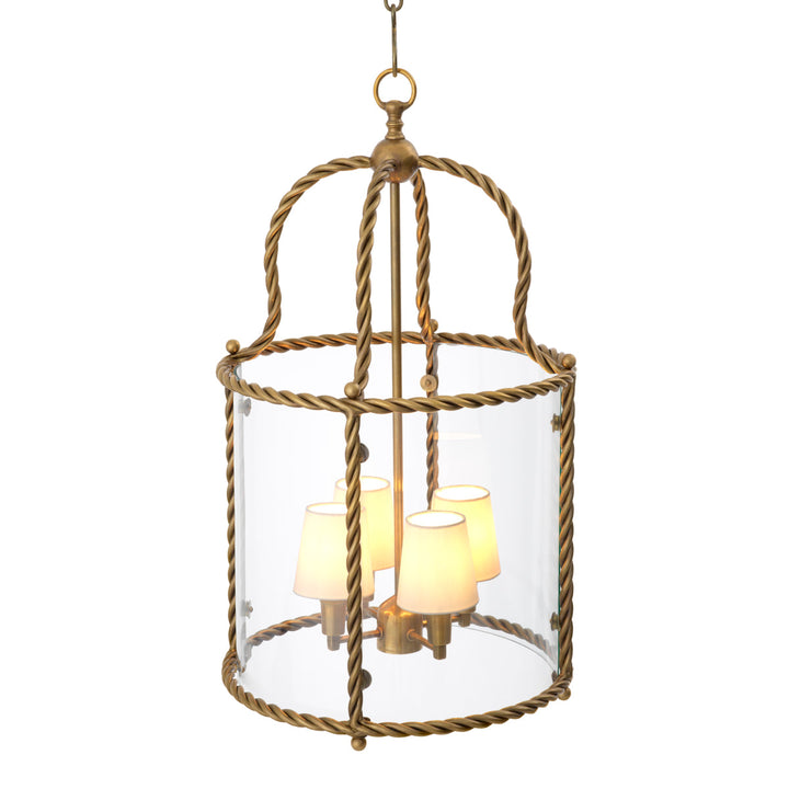 Pendant Preston vintage brass finish incl white shades New Collection - January 2026 Eichholtz