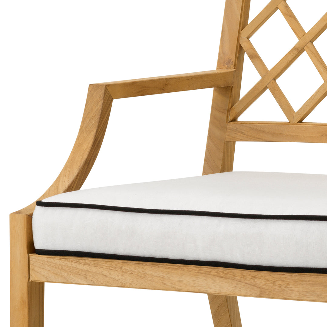 Outdoor Dining Chair Paladium With Arm Natural Teak Outdoor Eichholtz