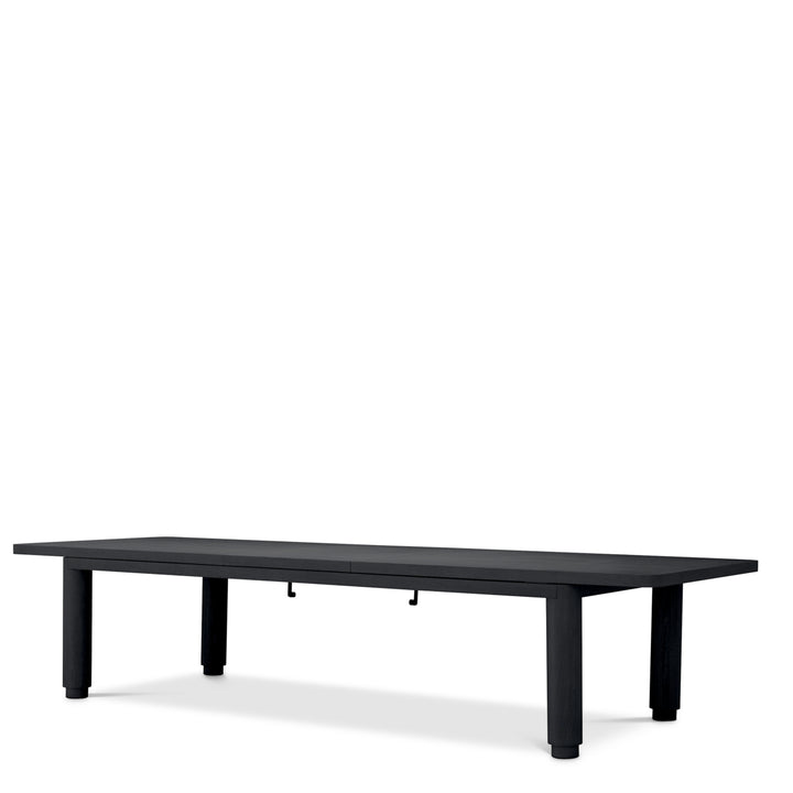Extendable Dining Table Atelier L Charcoal Grey Oak Veneer Dining Tables Eichholtz