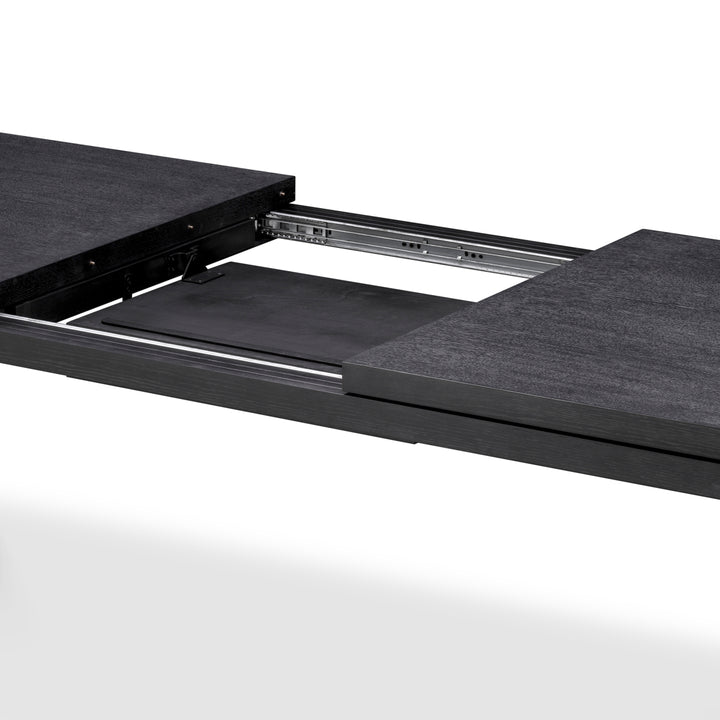 Extendable Dining Table Atelier L Charcoal Grey Oak Veneer Dining Tables Eichholtz