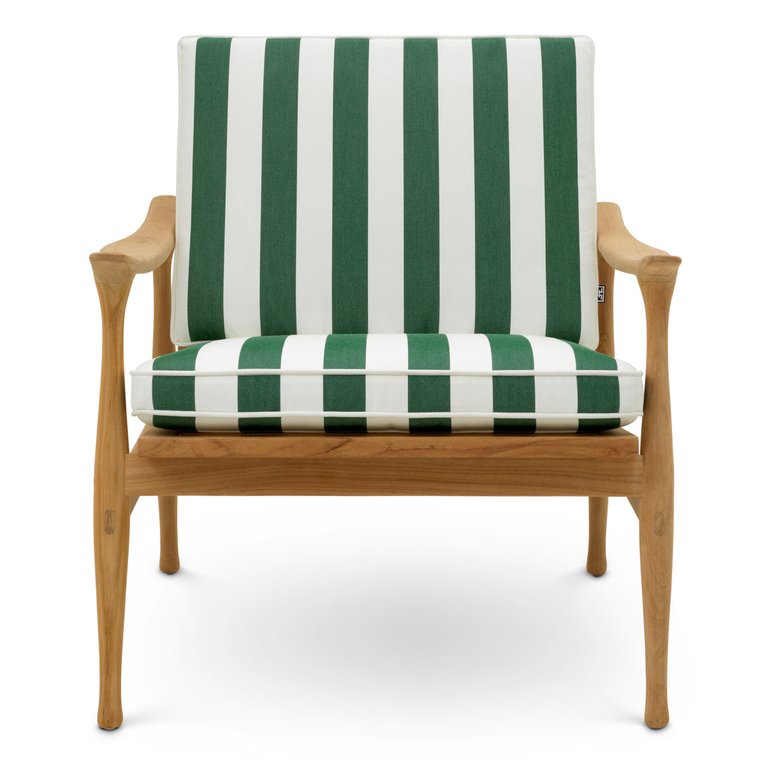 Outdoor Chair Manzo Natural Teak Florent Green - Image 3