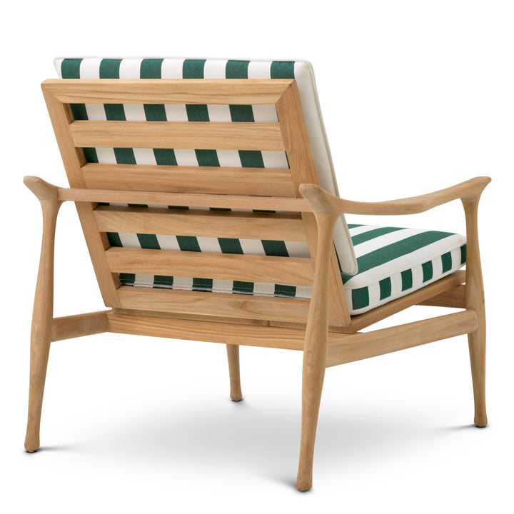 Outdoor Chair Manzo Natural Teak Florent Green - Image 4