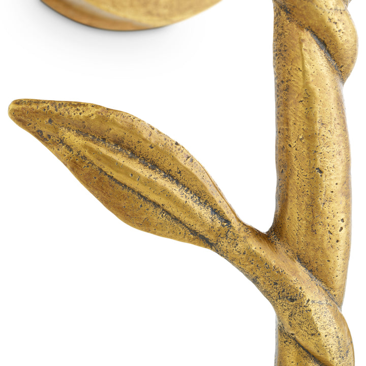 Wall Lamp Farini Vintage Brass Finish Rattan Shade - Image 9