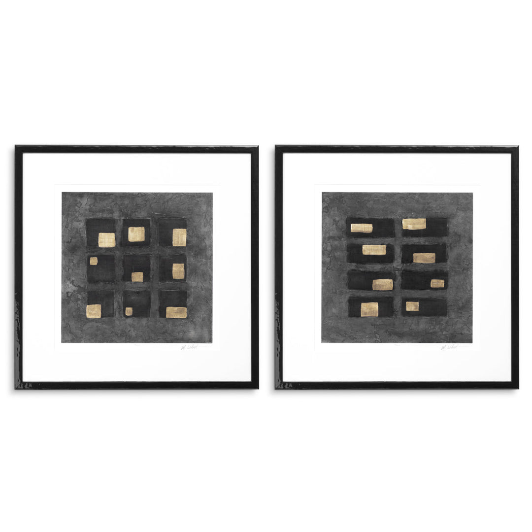 Print Black Squares By Michael Willett Set Of 2 Accessories Eichholtz
