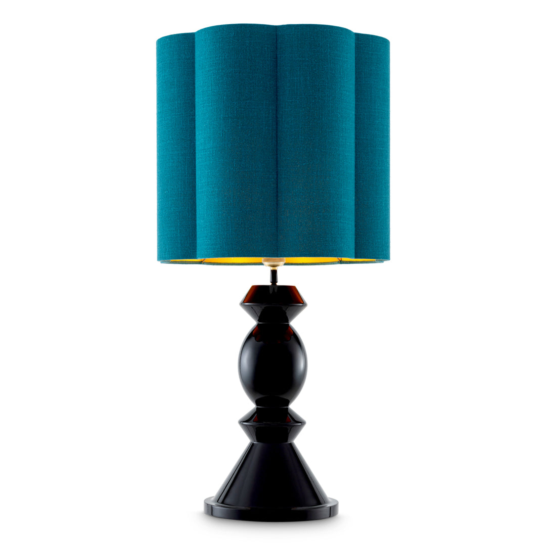 Table Lamp Dionne Piano Black Finish Turquoise Shade New Collection - January 2026 Eichholtz