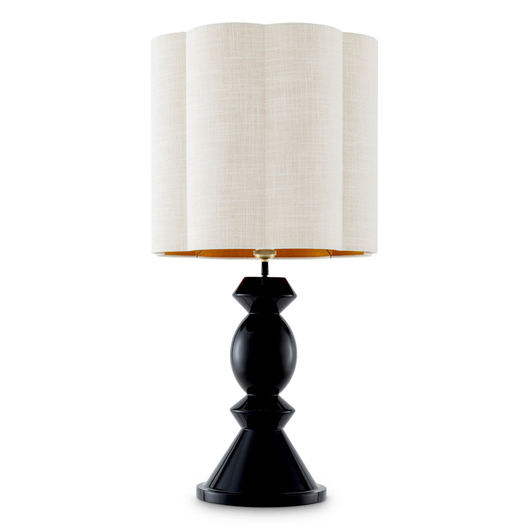 Table Lamp Dionne Piano Black Finish White Shade New Collection - January 2026 Eichholtz