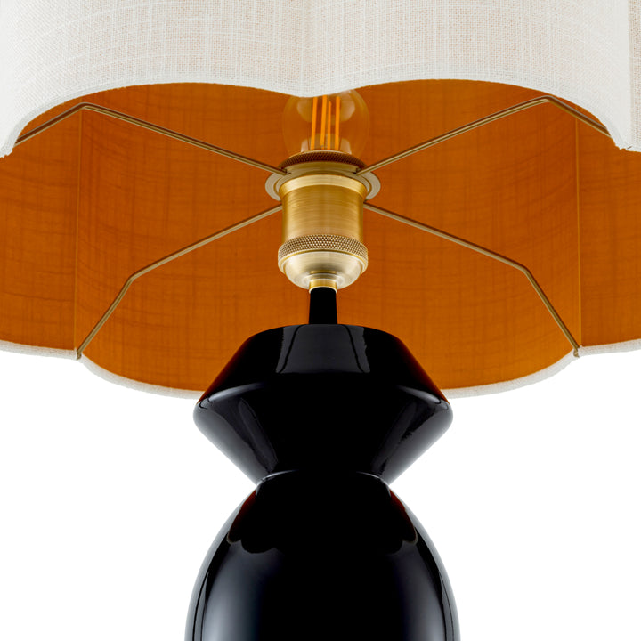 Table Lamp Dionne Piano Black Finish White Shade New Collection - January 2026 Eichholtz