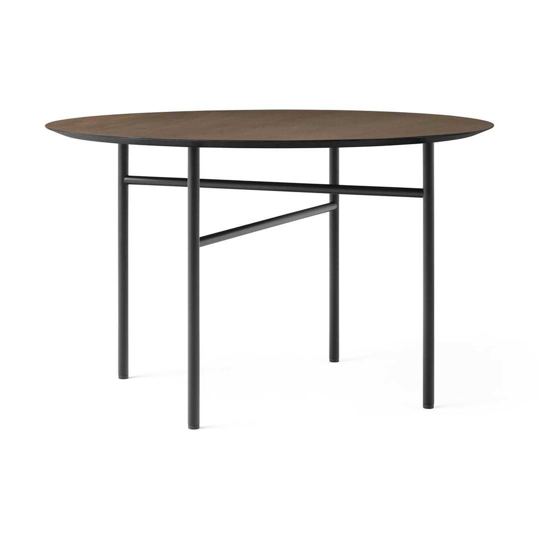 Snaregade Round Table Tables Audo Copenhagen Black / Dark Stained Oak Small: 47 in diameter