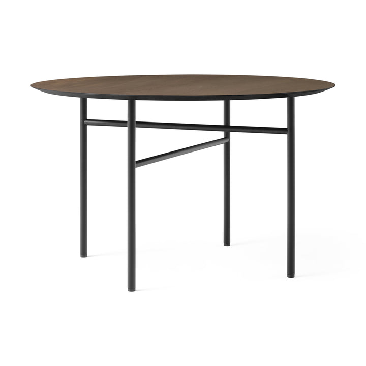 Snaregade Round Table Tables Audo Copenhagen Black / Dark Stained Oak Small: 47 in diameter