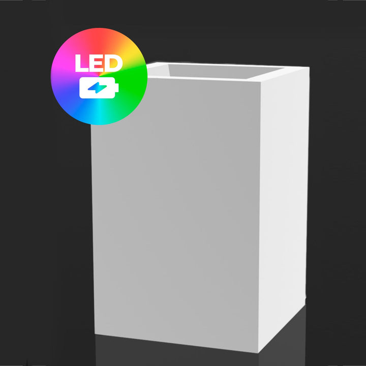 Illuminated High Cube Planter Outdoor Vondom RGB LED Cordless Small 
