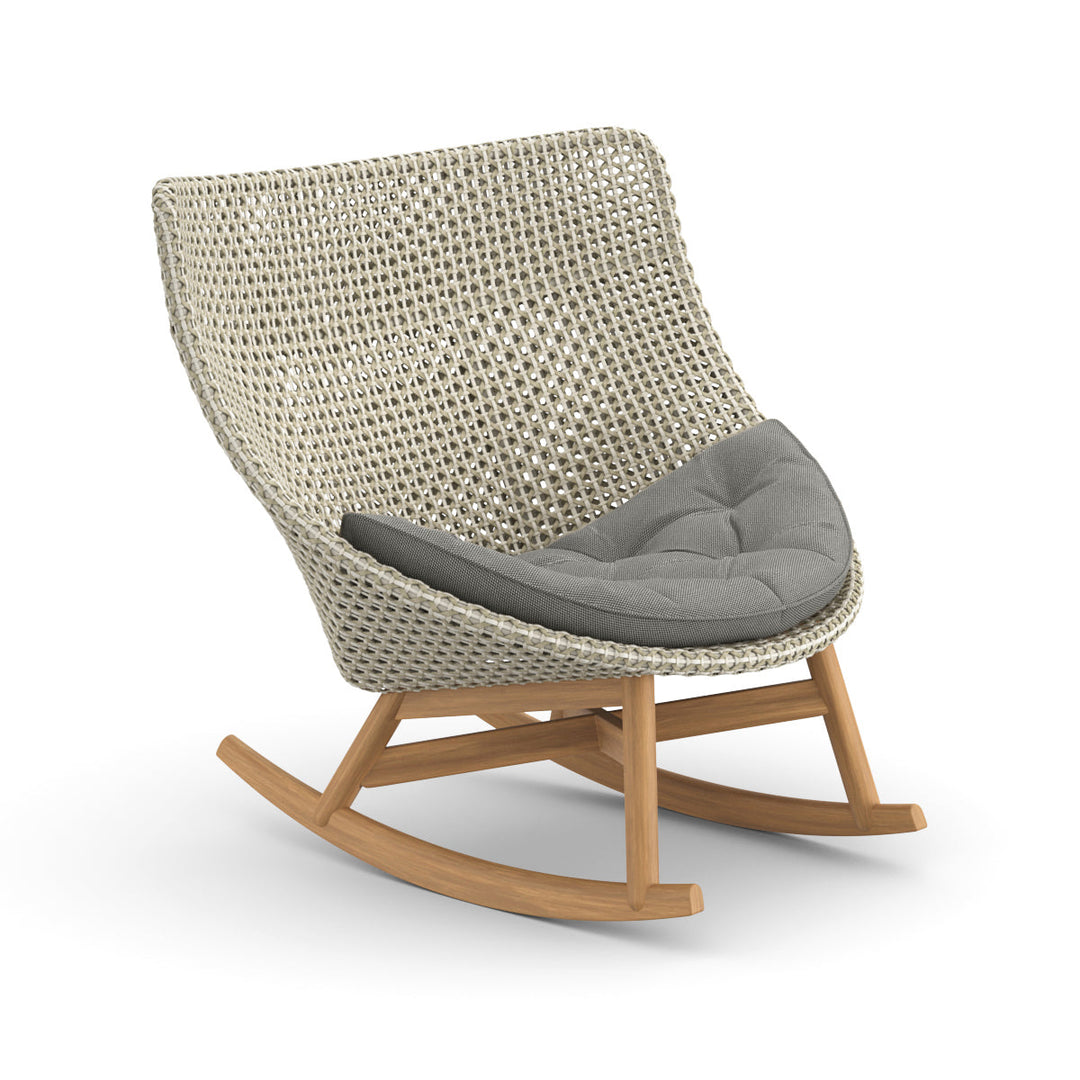 MBRACE Rocking Chair Outdoor Seating Dedon 140 Sea Salt 474 Natura Dark Gray
