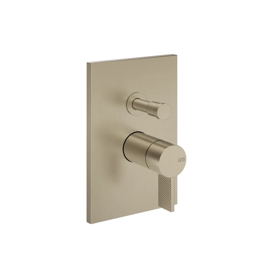 Gessi Inverso Diamantato Wall-Mounted Two-Ways Mixer - 73679 Bathroom Accessories GESSI Finox Brushed Nickel