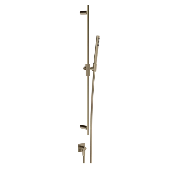Gessi Inverso Rigato Sliding Rail with Water Outlet and Hand Shower - 73541 Bathroom Accessories GESSI Finox Brushed Nickel