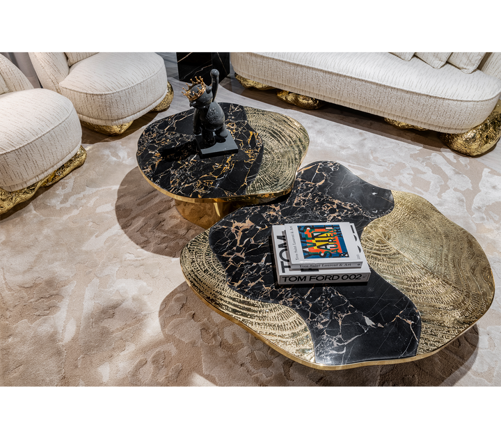 ophelia portoro marble and gold center table Coffee Tables Boca Do Lobo