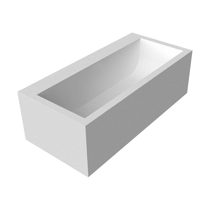 Biblio Rectangular with Back Rim Bathtub Bathtubs Antonio Lupi BIBLIO23 2 Sides