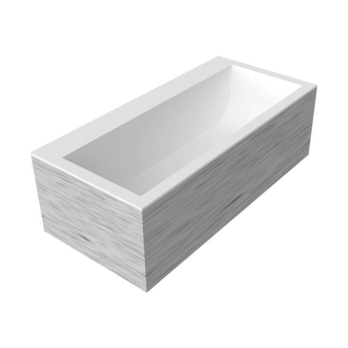 Biblio Rectangular with Back Rim Bathtub (Covered) Bathtubs Antonio Lupi BIBLIO25 Moodlight 4 Sides