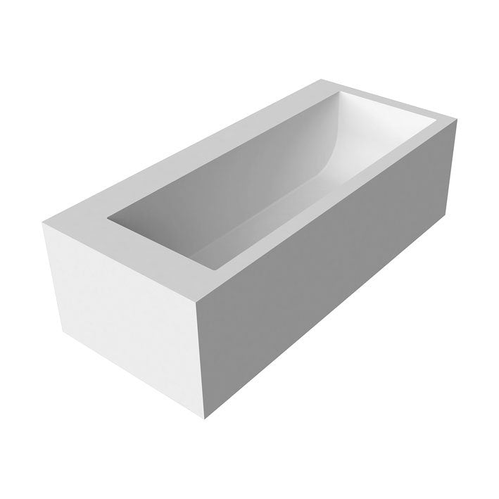 Biblio Rectangular with Back Rim Bathtub Bathtubs Antonio Lupi BIBLIO32 2 Sides