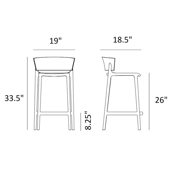 Africa Stool (Set of 4) Outdoor Vondom   