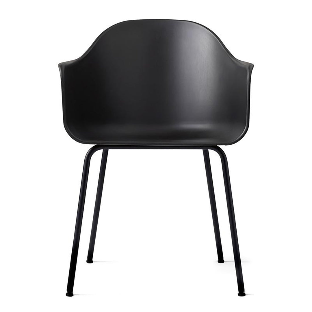 Harbour Dining Chair Chairs Audo Copenhagen Black / Black Steel Steel Base Without Casters