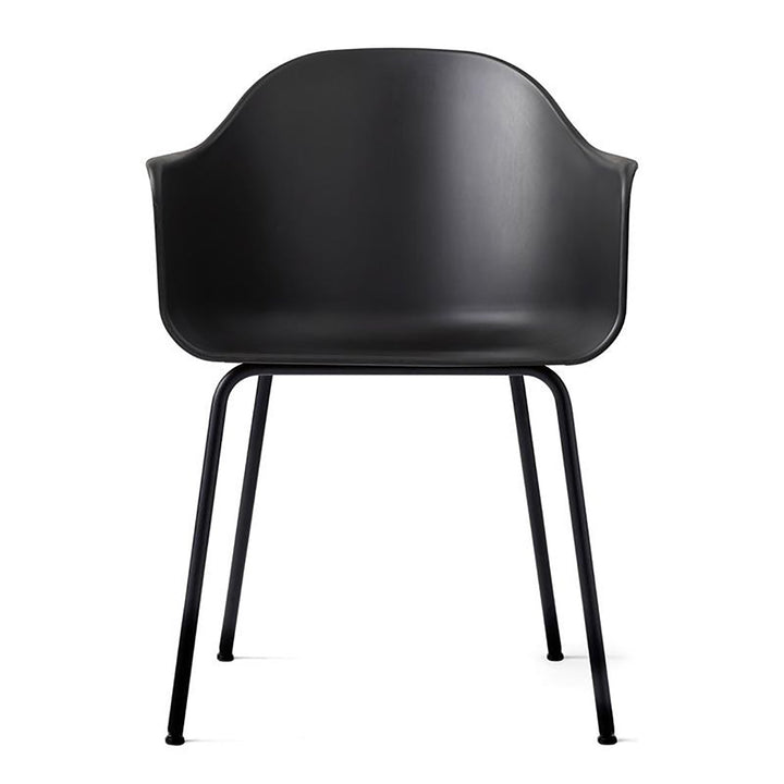Harbour Dining Chair Chairs Audo Copenhagen Black / Black Steel Steel Base Without Casters