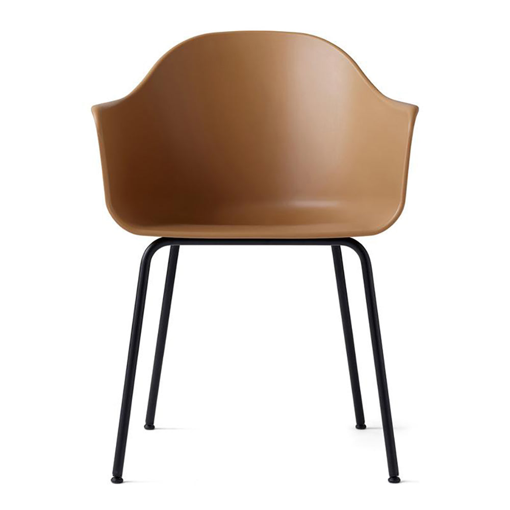 Harbour Dining Chair Chairs Audo Copenhagen Burned Yellow / Black Steel Steel Base Without Casters