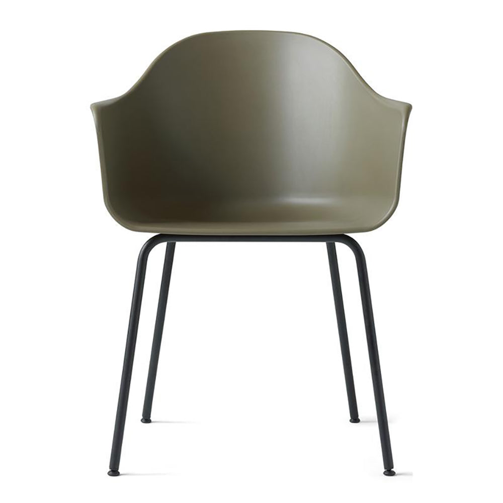 Harbour Dining Chair Chairs Audo Copenhagen Green / Black Steel Steel Base Without Casters