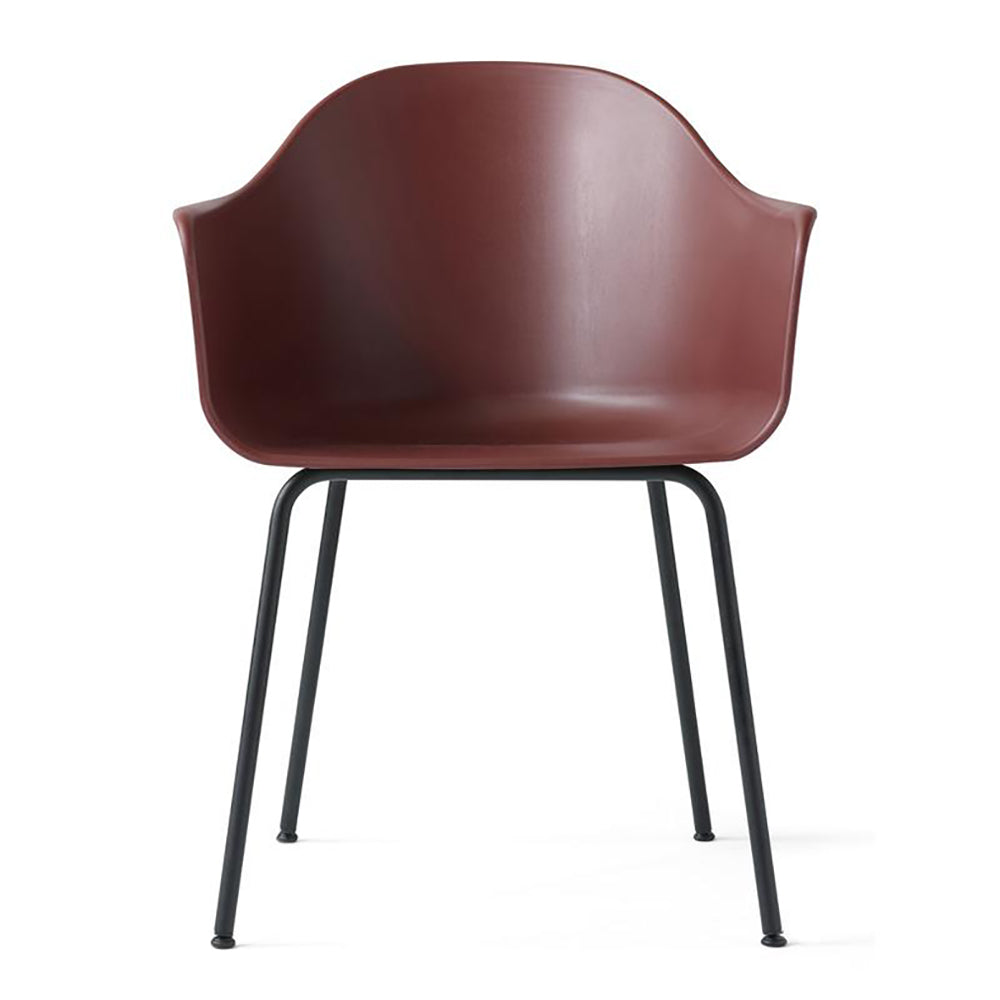 Harbour Dining Chair Chairs Audo Copenhagen Red / Black Steel Steel Base Without Casters