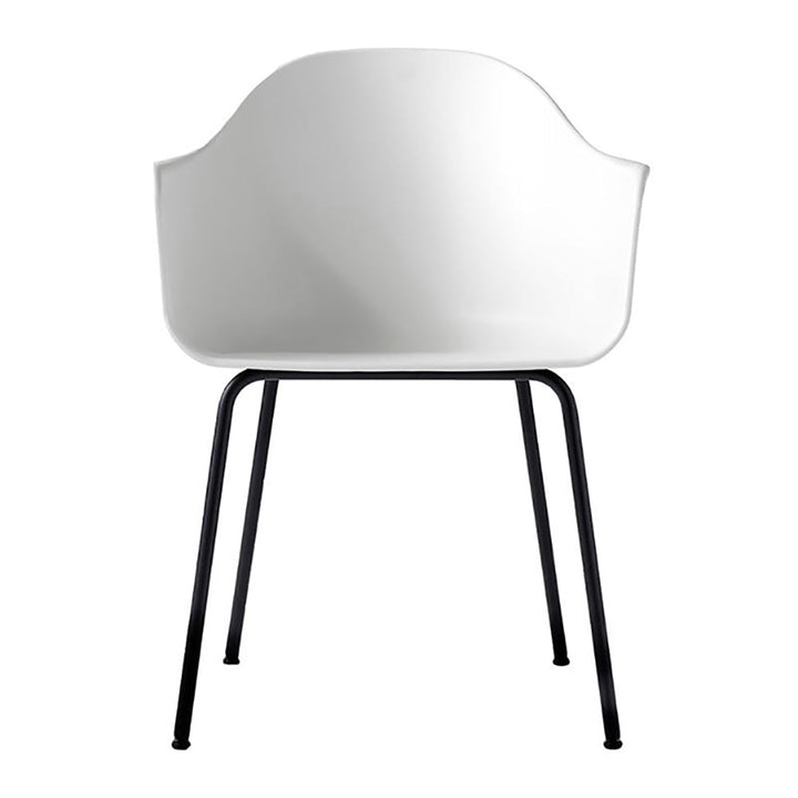 Harbour Dining Chair Chairs Audo Copenhagen White / Black Steel Steel Base Without Casters