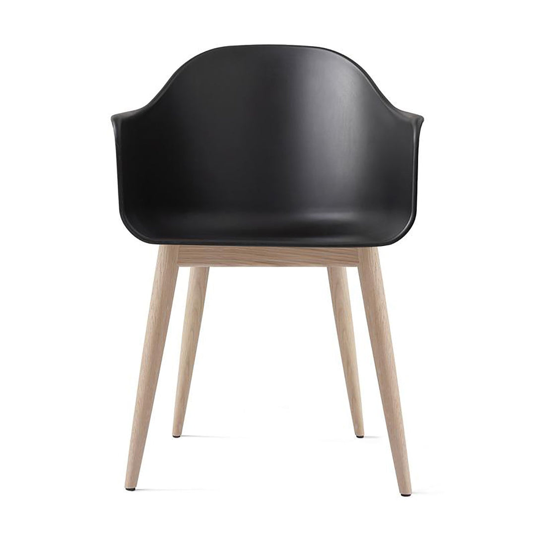 Harbour Dining Chair Chairs Audo Copenhagen Black / Natural Oak Wood Base Without Casters
