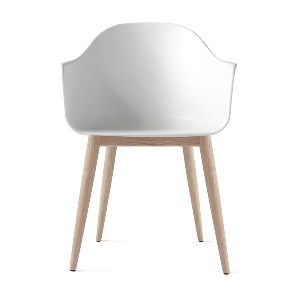 Harbour Dining Chair Chairs Audo Copenhagen White / Natural Oak Wood Base Without Casters