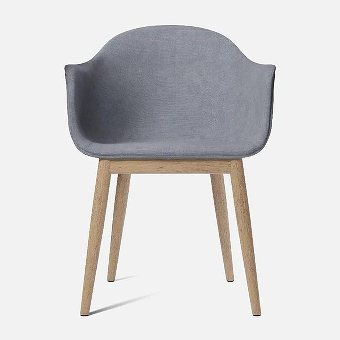 Harbour Upholstered Dining Chair Chairs Audo Copenhagen 751 - Fiord / Dark Oak Wood Base Without Casters