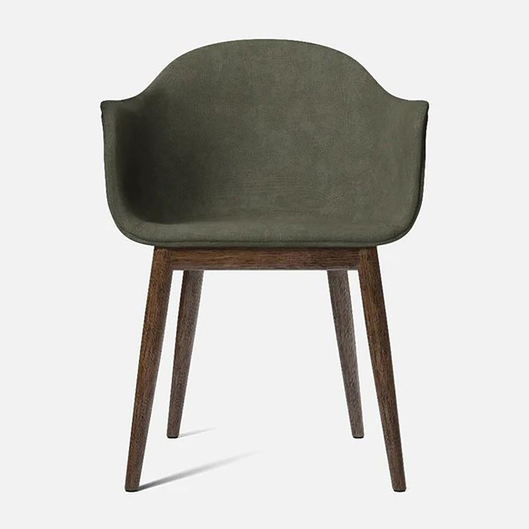 Harbour Upholstered Dining Chair Chairs Audo Copenhagen 961 - Fiord / Dark Oak Wood Base Without Casters