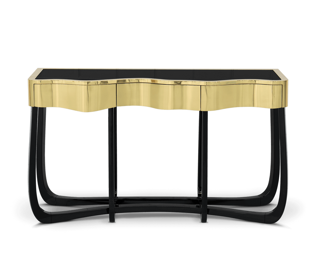 sinuous gold console Consoles Boca Do Lobo Gold