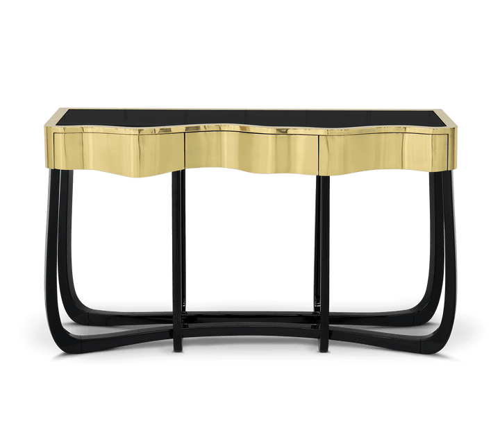 sinuous gold console Consoles Boca Do Lobo Gold