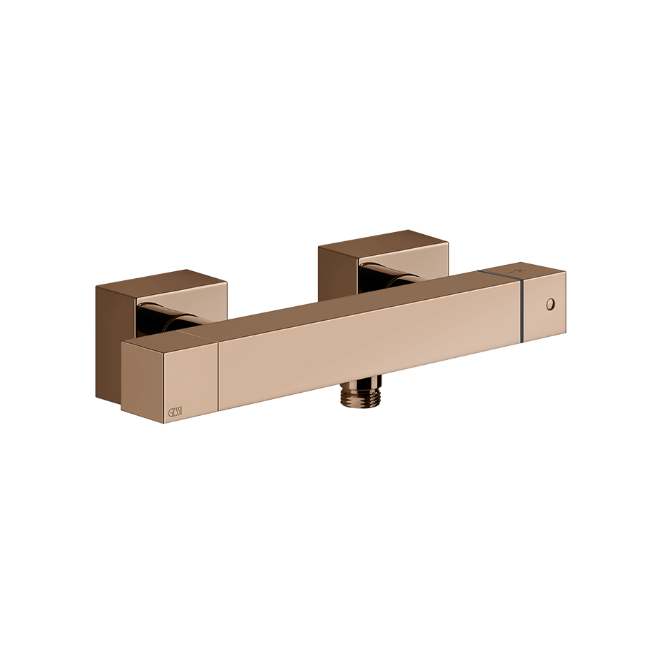 Rettangolo Shower Thermostatic Mixer - 19431 Bathroom Accessories GESSI Copper PVD