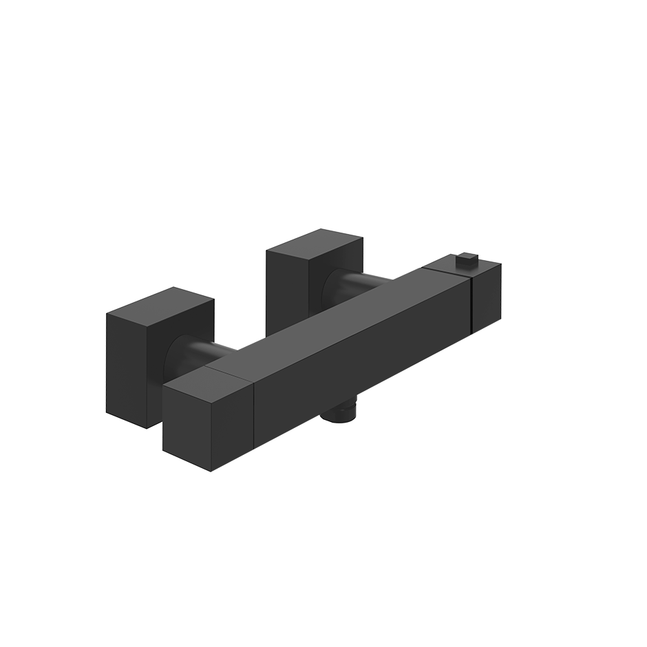 Rettangolo Shower Thermostatic Mixer - 19431 Bathroom Accessories GESSI Matte Black