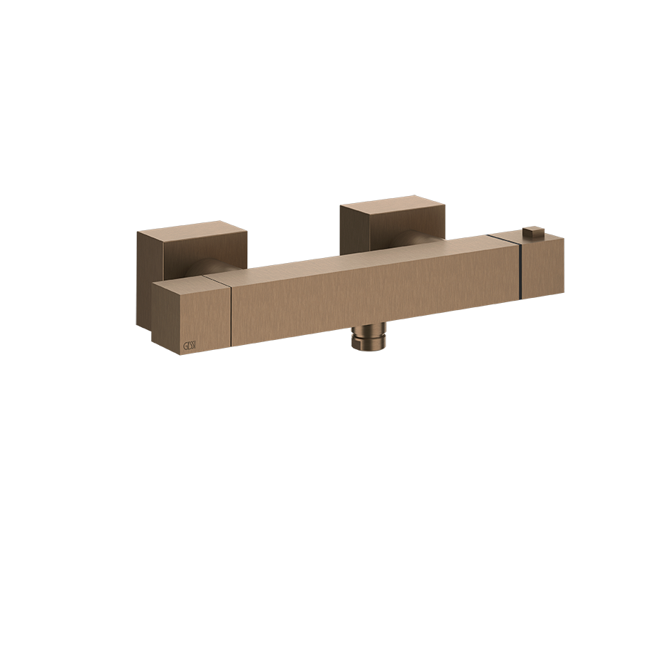 Rettangolo Shower Thermostatic Mixer - 19431 Bathroom Accessories GESSI Copper Brushed PVD
