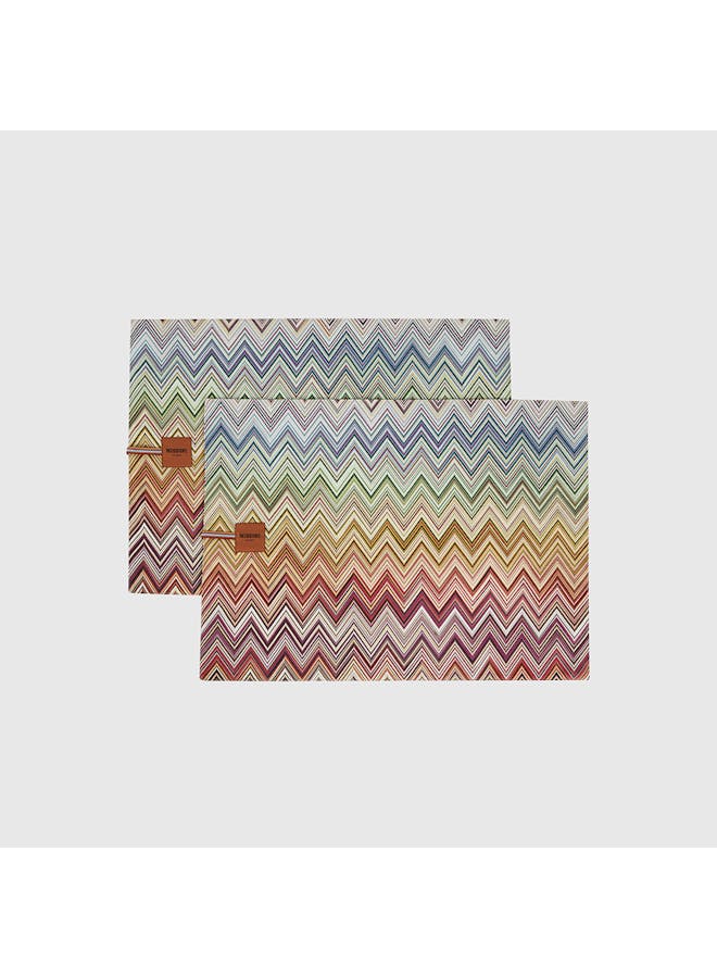 Andorra Placemat 38X52 2PCS Home Decor Missoni Home Red Multicolor