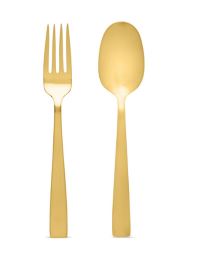 GOLD CUTLERY SERVING FORK AND SPOON cutlery set Dolce&Gabbana   