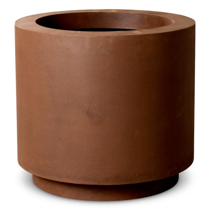 Outdoor Planter Jasper round S weathering steel Accessories Eichholtz