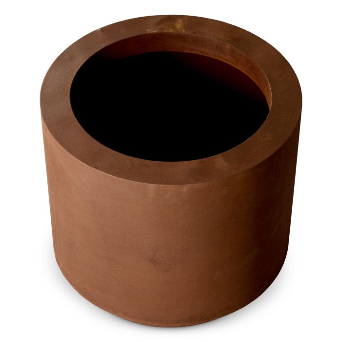 Outdoor Planter Jasper round S weathering steel Accessories Eichholtz