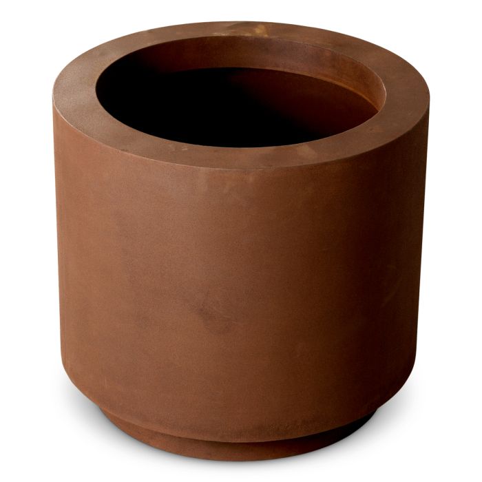 Outdoor Planter Jasper round S weathering steel Accessories Eichholtz