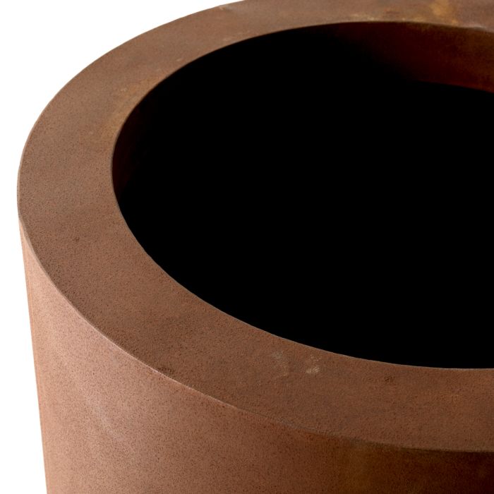 Outdoor Planter Jasper round S weathering steel Accessories Eichholtz