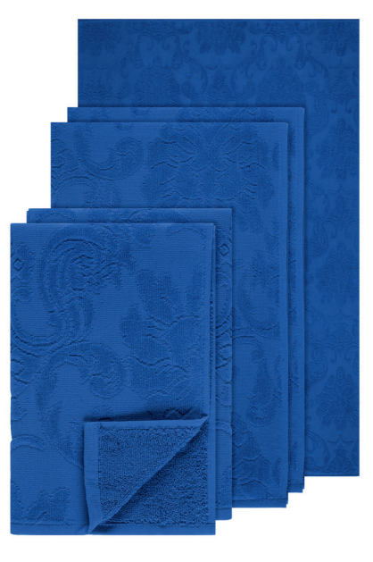 SET OF 5 DG LOGO JACQUARD TOWELS Bathroom Accessories Dolce&Gabbana   