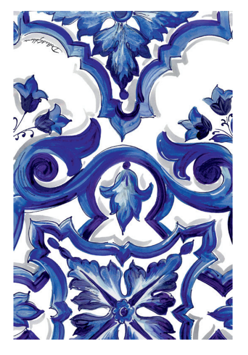 ALL OVER BLUE MEDITERRANEO HAND TOWEL  Dolce&Gabbana   