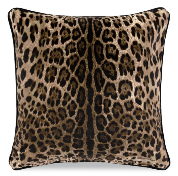 ALL OVER LEOPARD VELVET CUSHION Cushions Dolce&Gabbana   